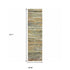 2' X 8' Gold And Slate Abstract Runner Rug